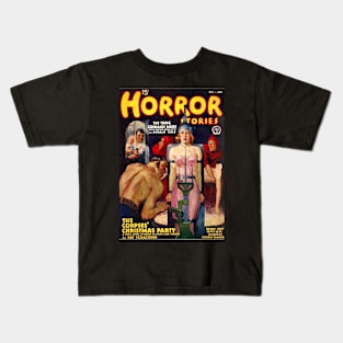 Horror Stories Magazine Cover December 1938 Kids T-Shirt